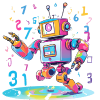 real number robot icon