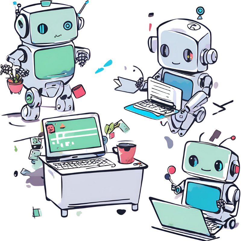 robot business mosaic